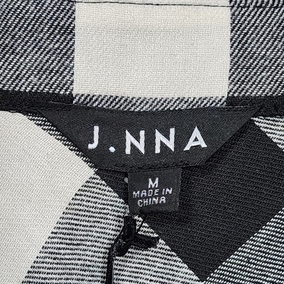 J. NNA Women's Anne Plaid Long Sleeves Shacket - M - Picture 5 of 7